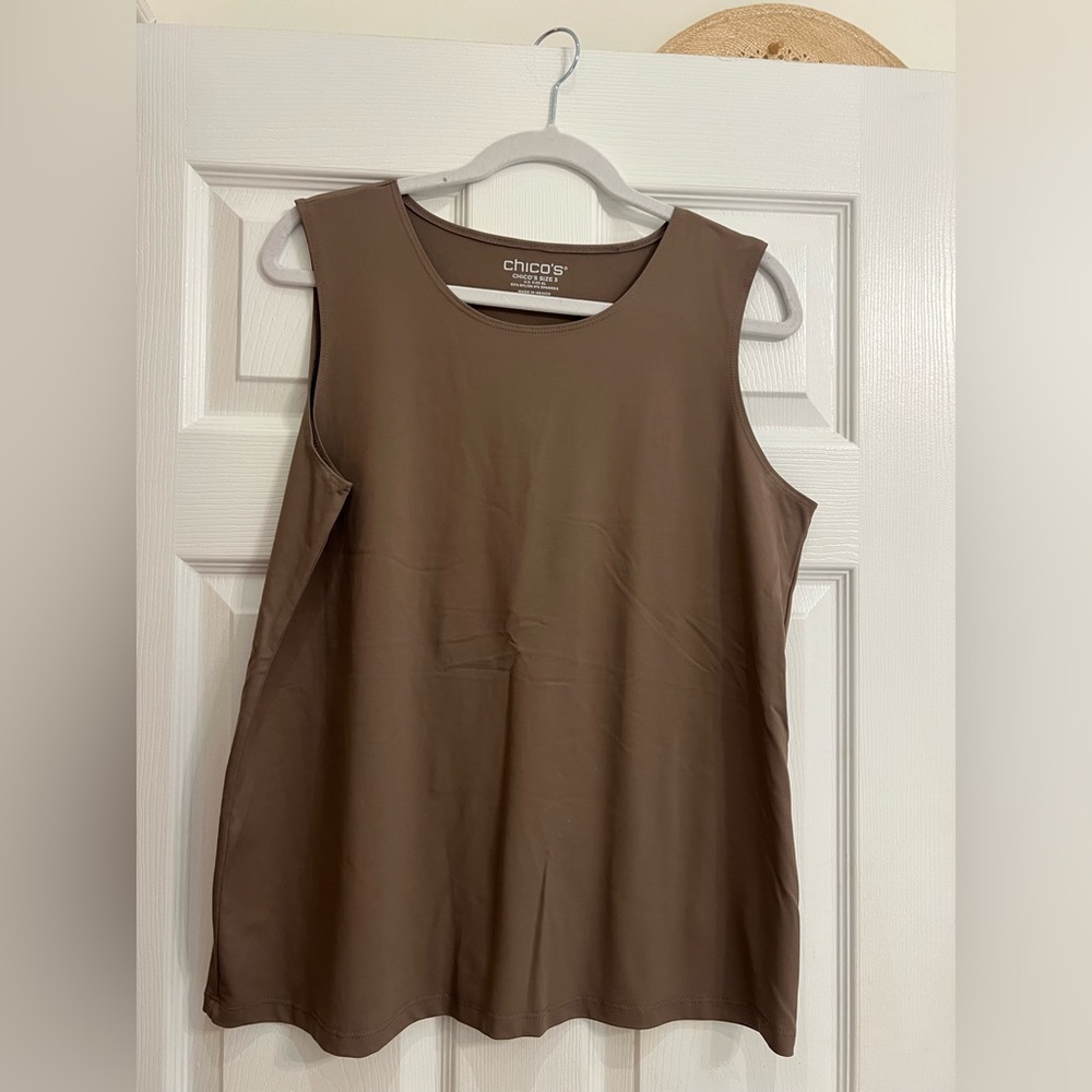 Chico's Tan Sleeveless Tank Top